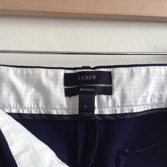 J.Crew Minnie Pant Stretch Cotton Cropped Skinny Twill Dark Navy Blue 6 - Picture 5 of 11